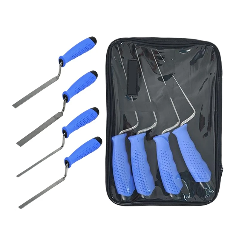 مجموعة أدوات يدوية للبناء - مجرفة توجيه مكونة من 4 قطع، مجرفة قياس الإشارة، مؤشر وضع الطوب من الفولاذ المقاوم للصدأ مع حقيبة تخزين - A27R #1