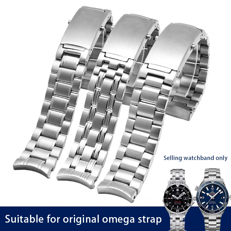 Men's 20mm22mm Watch Accessories Stainless Steel Strap for Omega 007 Seamaster Planet Ocean 300m Sports Watchband Bracelet bBelt