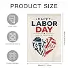 Tools Garden Flag 28x40 Inch Hand Hard Hat Wrench Hammer and Gear Heart Graphic Poster Style on Cream Backdrop Polyester Fab llz