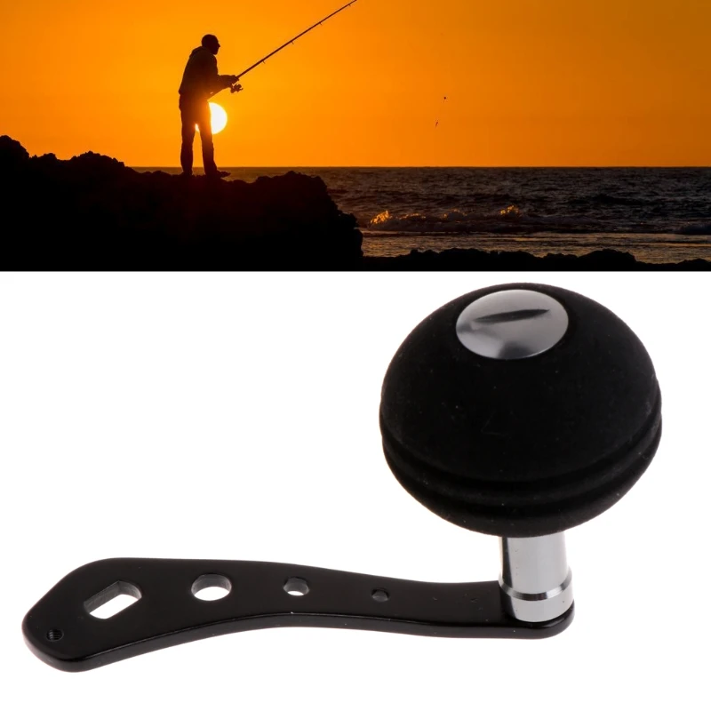 

Fishing Handle Reel Single Knob Replacement Baitcasting Accessory Aluminum Alloy