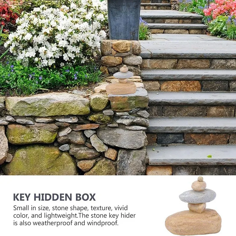 Rock Key Hider Outdoor Hide A Spare Key Outside Waterproof Fake Rock Key Hider Decoration Spare Key Hider Storage Box