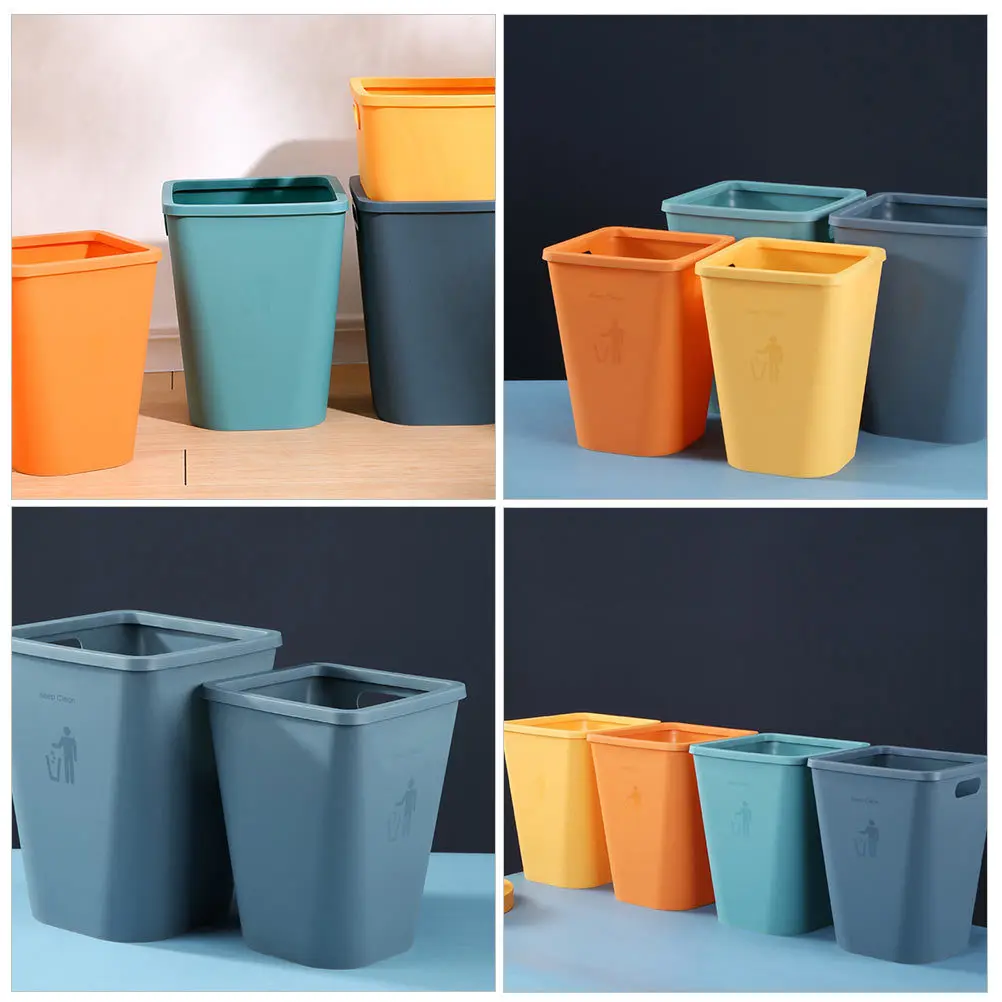 

1 шт. пластиковый скандинавский мусорный бак простой дизайн контейнер для мусора для дома, кухни, гостиной, корзина для хранения мусора