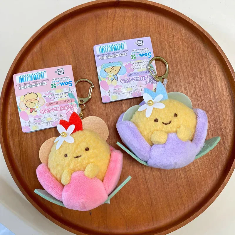 

Sanrio Sumikko Gurashi Kawaii плюшевая игрушка милая сказочная цветочная садовая серия плюшевая кукла рюкзак кулон аниме девушка праздничный подарок