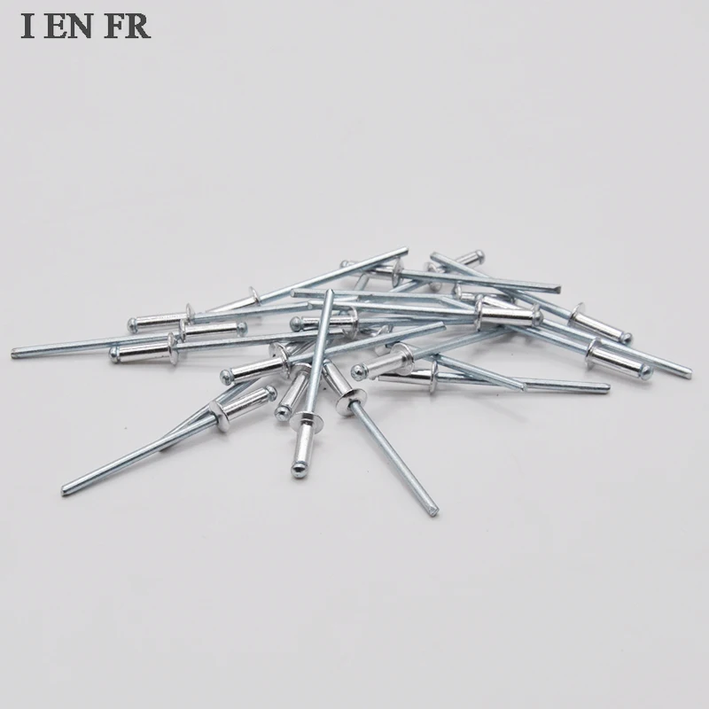 5/50ps M2 M2.4 M3 M3.2 M4 M5 M6 M6.4 GB12618 Aluminium Dome Round Pop Open Hollow Core Pulling Blind Dropper Self-plugging Rivet