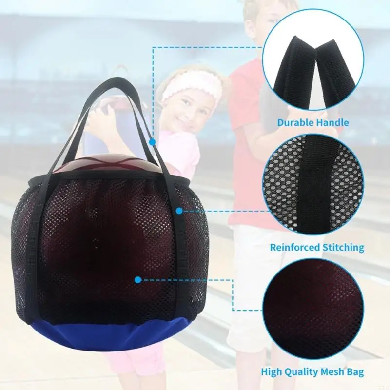 77HC Bowling Ball-Bags Practical Single Bowling Tote-Bags with Handle Bowling Ball-Holder Sport Equipment for Gym Outdoor