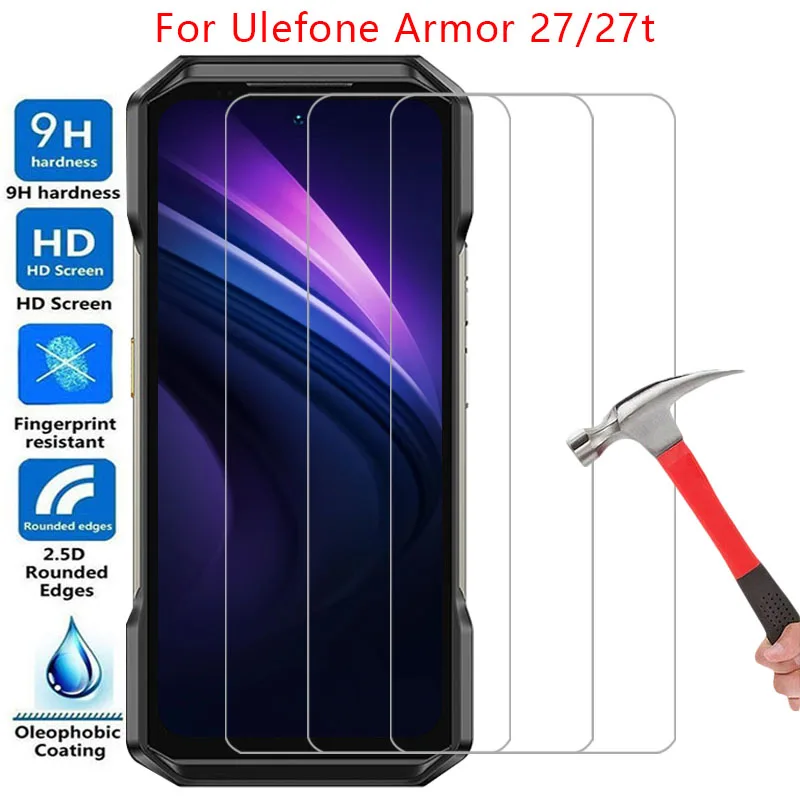 screen protector for ulefone armor 27 27t pro protective tempered glass on armor27 armor27t 27 t t27 27pro 27tpro film glas 9h