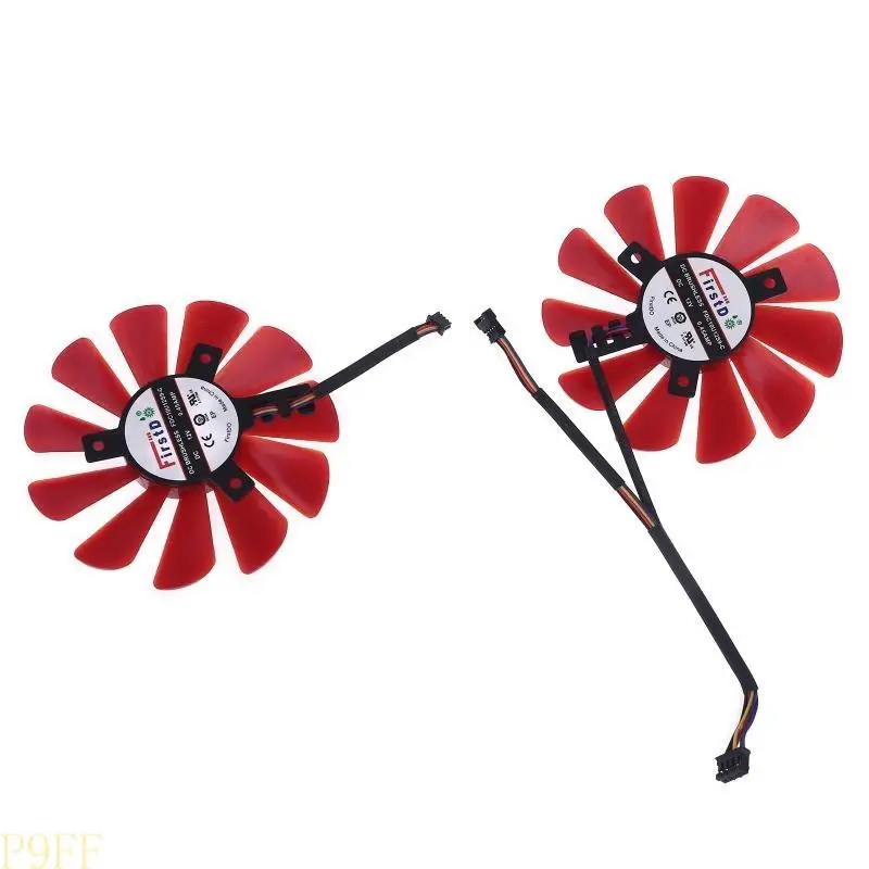 2 Stück 85 mm RX-570-RS RX-580-RS FD10U12S9-C Lüfter für XFX RX470 RX570 RS RX580 RS Video-Grafikkartenkühlung Ersatz