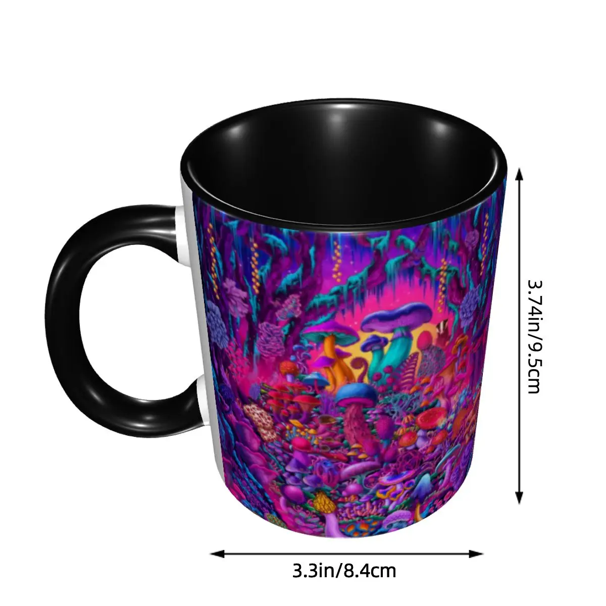 Custom Psychedelic Trippy Magic Rainbow Mushroom Mysterious Boho Mugs DIY Ceramic Tea Milk Coffee Cup