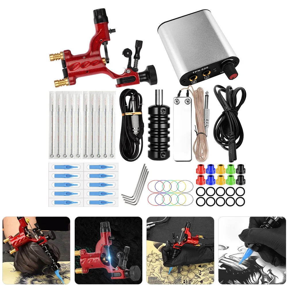 

1Set Portable Rotary Tattooing Machine Kit Stable Lightweight Sturdy Motor Complete Supplies Tattoo Motor