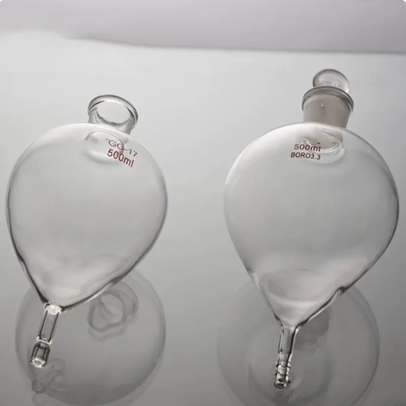 

500ml glass level ball with exhaust level bottle lower mouth bottle gas analysis water bottle