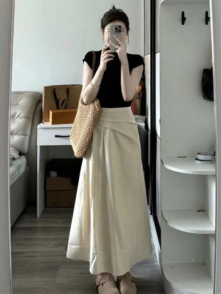 ハイウエストミニスカートと半袖トップスのレディースファッションセット、夏のアウトフィット、プラスサイズ、ハーフハイカラー、ツーピースアンサンブル