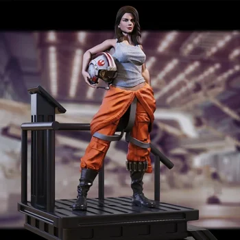 1/24 ขนาดเล็กเรซิ่นรูปชุด 75 มม.C Carlos Silva Rebel PILOT Modeling Unpainted ชุดของเล่น DIY A248