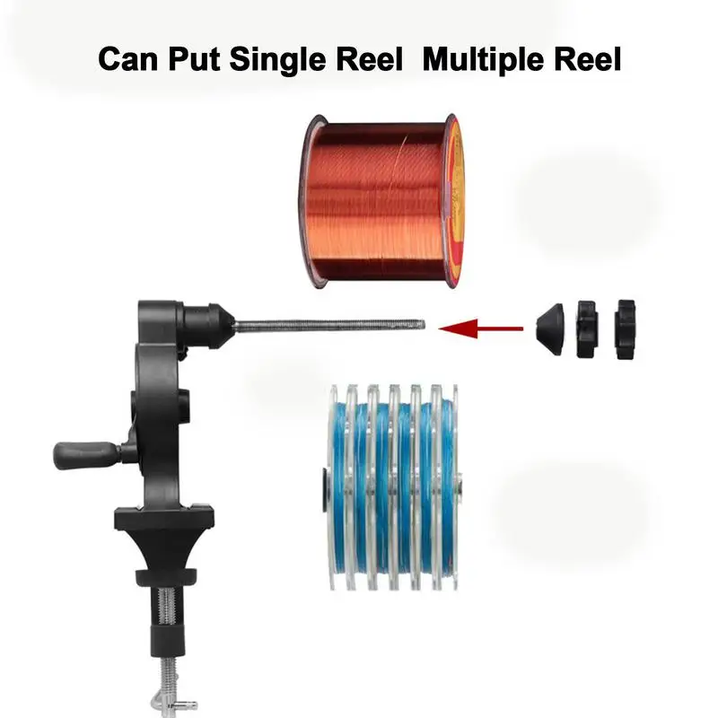 ラインフィッシング用のコンパクトな格納式スピニングワインダー,双方向で調整可能なツール
