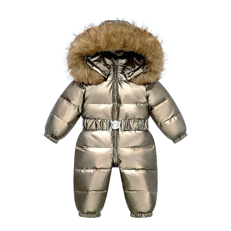 Winter Ski Suit Baby Jumpsuit Boy Overalls Warm down jacket Kids toddler girl Clothes Children Clothing faux Warm Kids Snowsuit