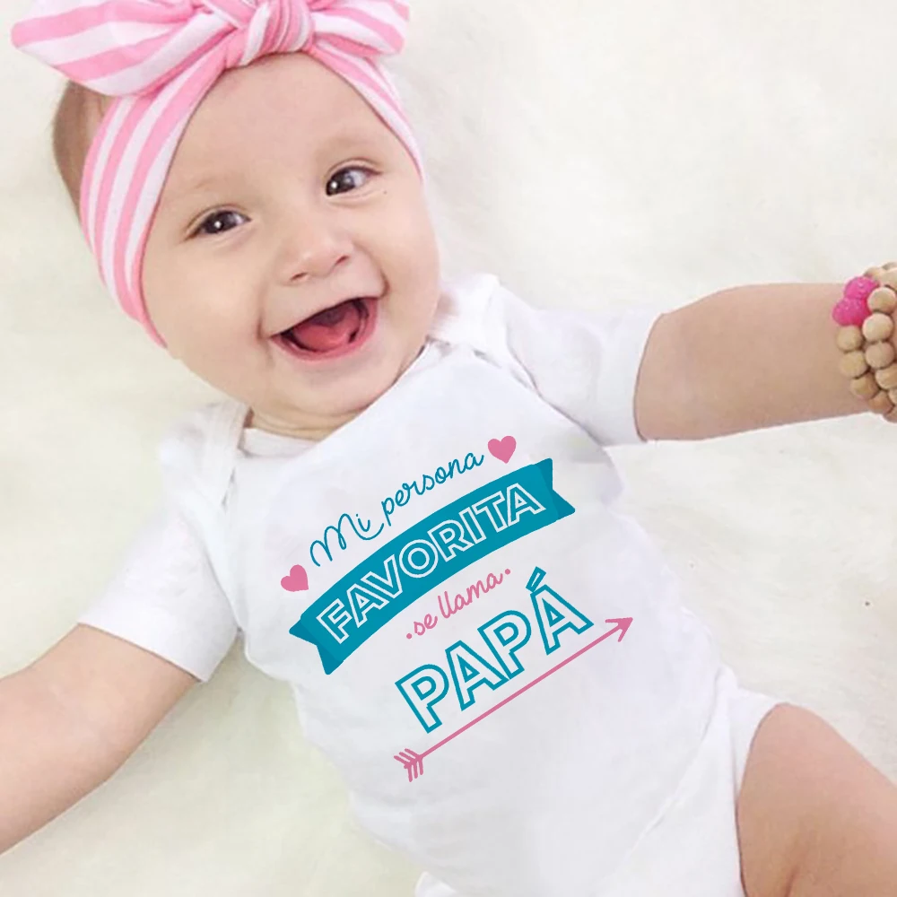 

Father's Day Baby Bodysuit My Favorite Person Is Called Dad Print Baby Romper Boys Girls Clothes Toddler Cute Jumpsuit Gift