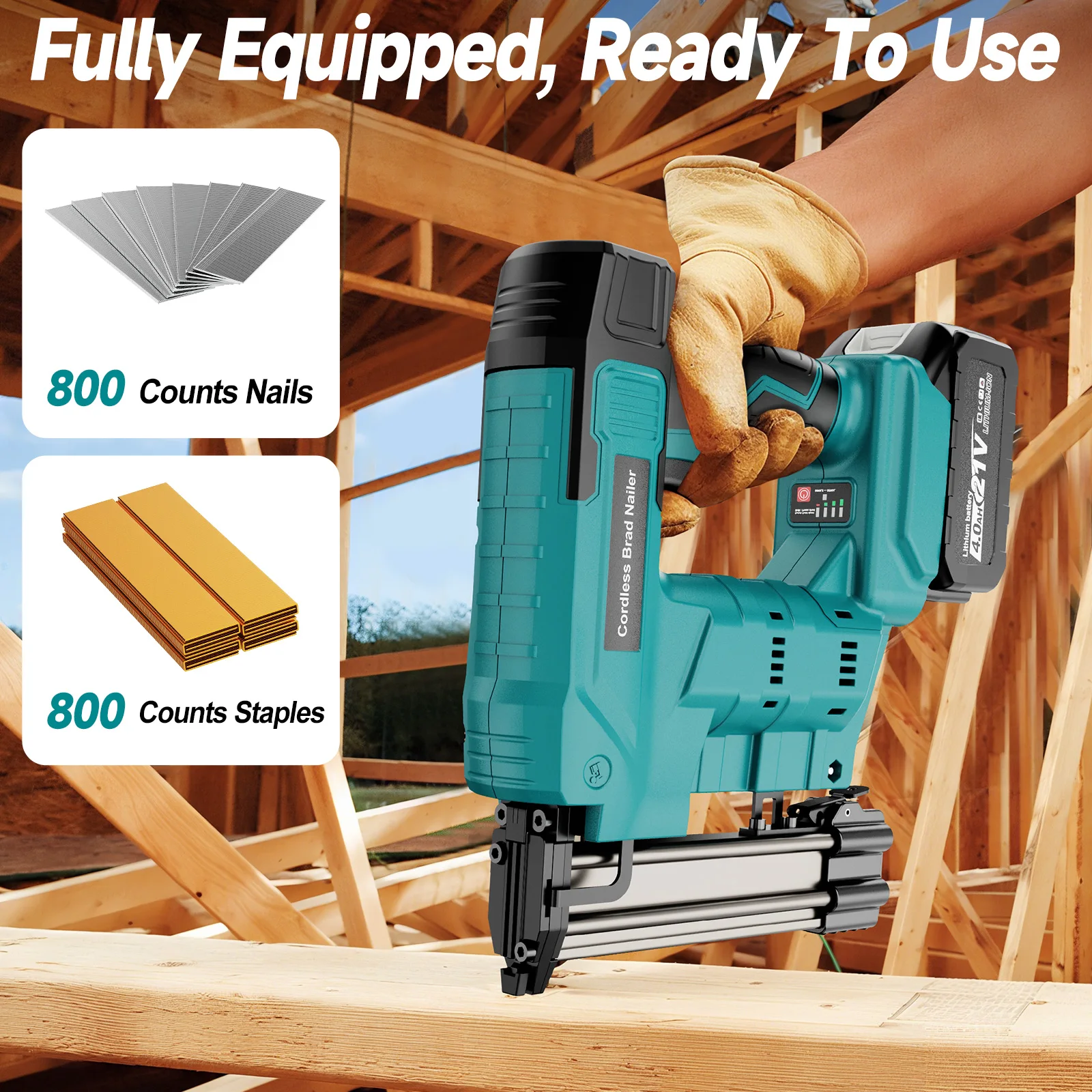 

YEARTOP Brushless Electric Nail Staple Gun F10-F32 K415~K425 Cordless Stapler Nailer Nailing Power Tool For Makita 18V Battery Y