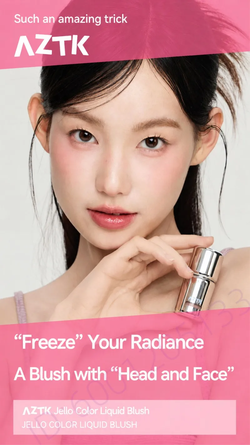 AZTK Liquid Blush Water To Powder Soft Matte Cool Toned Blusher Natural Pink Flush Long Lasting Cheek Tint Makeup