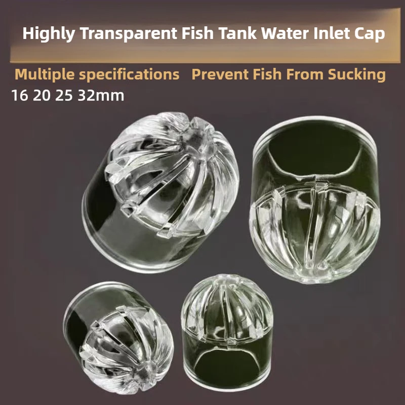 2-5Pcs Transparent Acryl Vent Cap Filter Isolatie Bildschirm Wasser Tank Durchlässige Joint Aquarium Rohr Armaturen Anti saugen fisch
