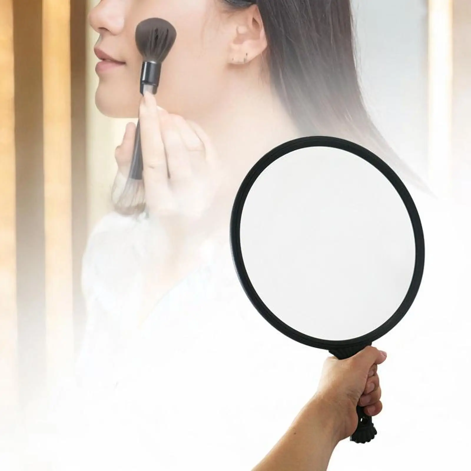 Espelho de corte de cabelo portátil espelho de vaidade premium espelho de maquiagem espelho de cabeleireiro para quarto vestiário barbear maquiagem em casa