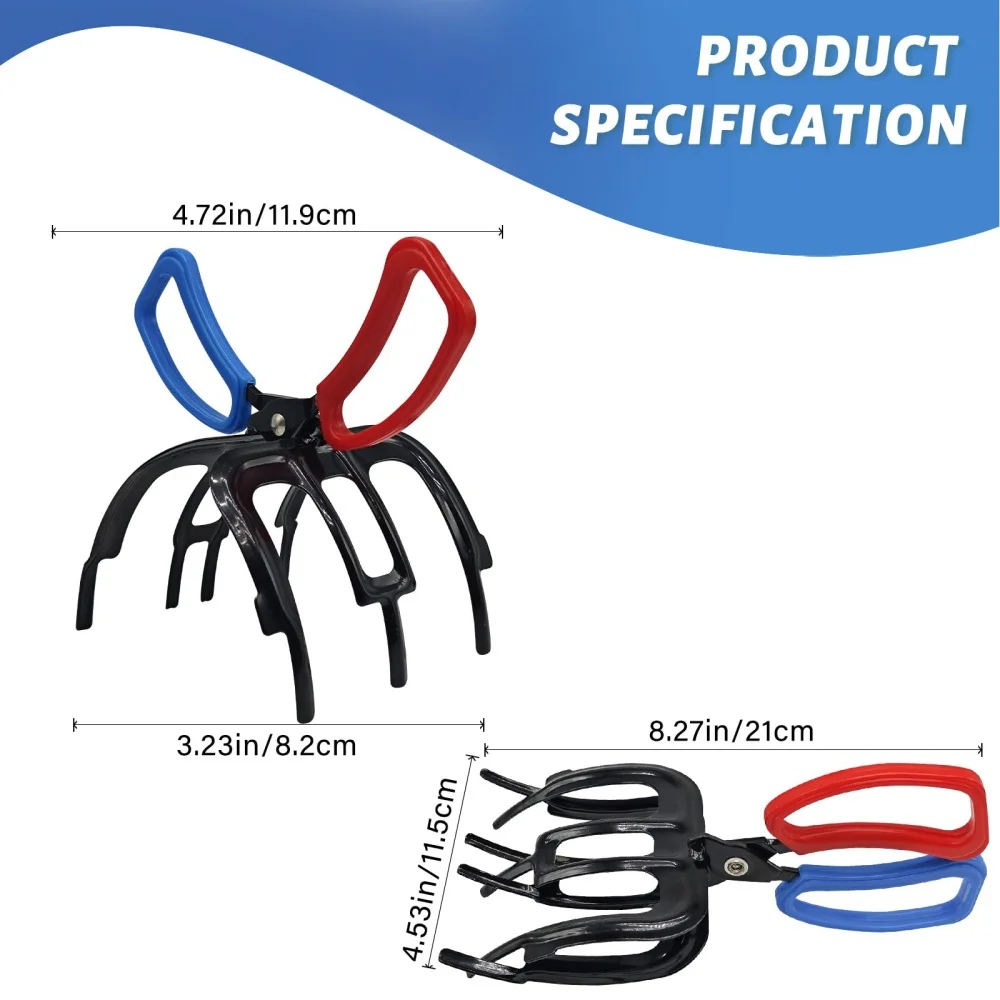 Upgrade 3 Claw Fish Gripper Catch Fish Control Clamp Forceps Fishing Accessories for Most Freshwater Fish Grip Tackle Holder