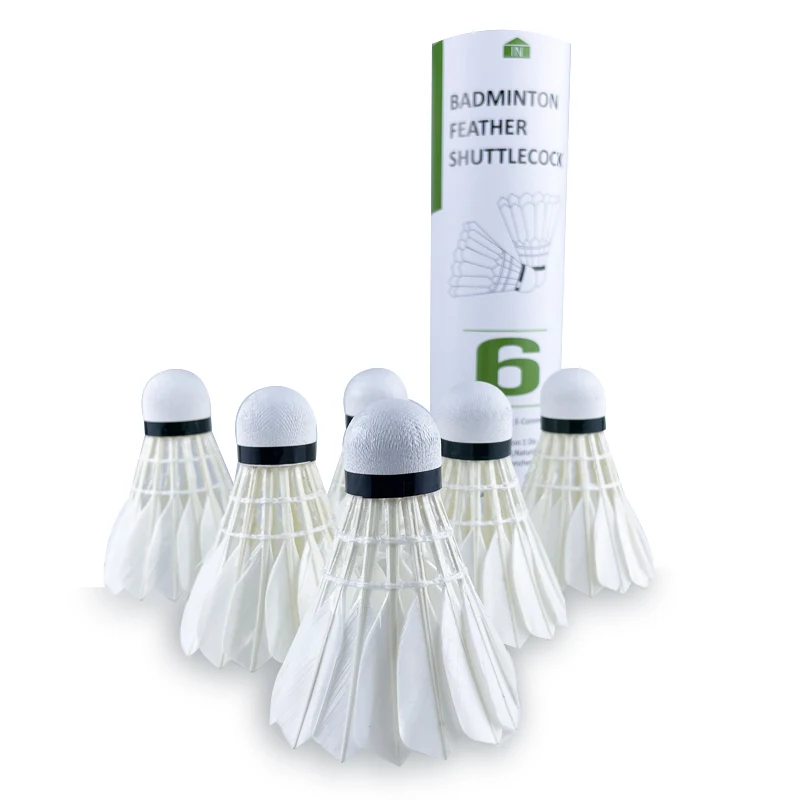 Badminton Shuttlecock White Goose Board Feather Flying Stability Durable Shuttlecock Ball 3pcs/ 6pcs feather shuttlecock indoor