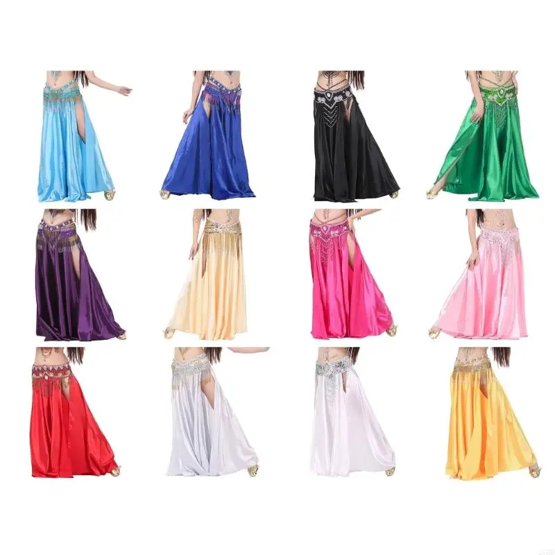 Váy xẻ viền múa bụng chuyên nghiệp 270D Vải thoáng khí cho những chuyển động năng động