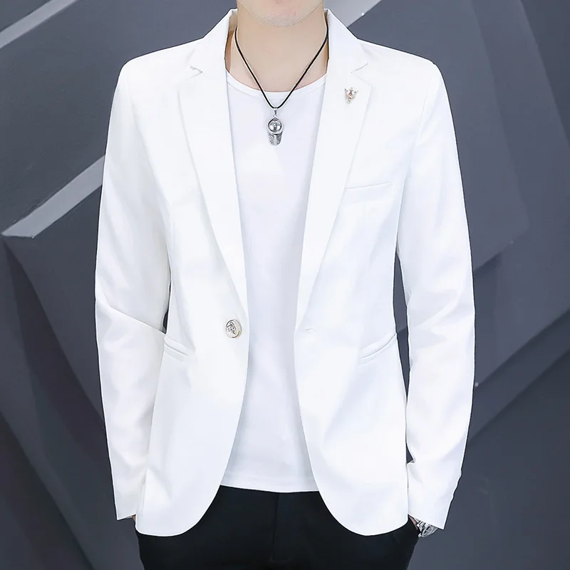 

Блейзер мужской модный уличный дорожный джентльменский свадебный утягивающий деловой универсальный модный повседневный пиджак в корейском стиле для официальной одежды