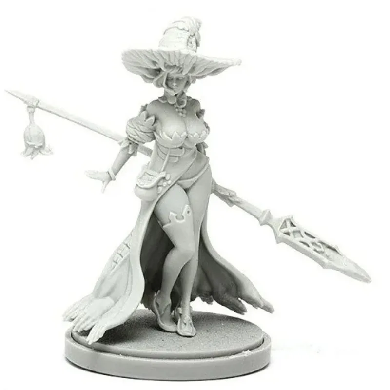 

30mm Hobby Miniature Art Sculpture Resin Figure Model Kits King-dom Death Disciple of the Witch 1 Unassembled and Unpainted