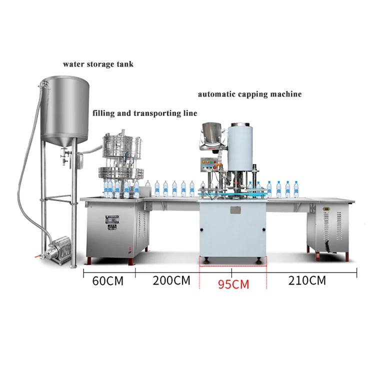2000 زجاجة في الساعة شبه أوتوماتيكية للشرب عصير الخمور الخل السائل آلة تعبئة المياه المعدنية #6