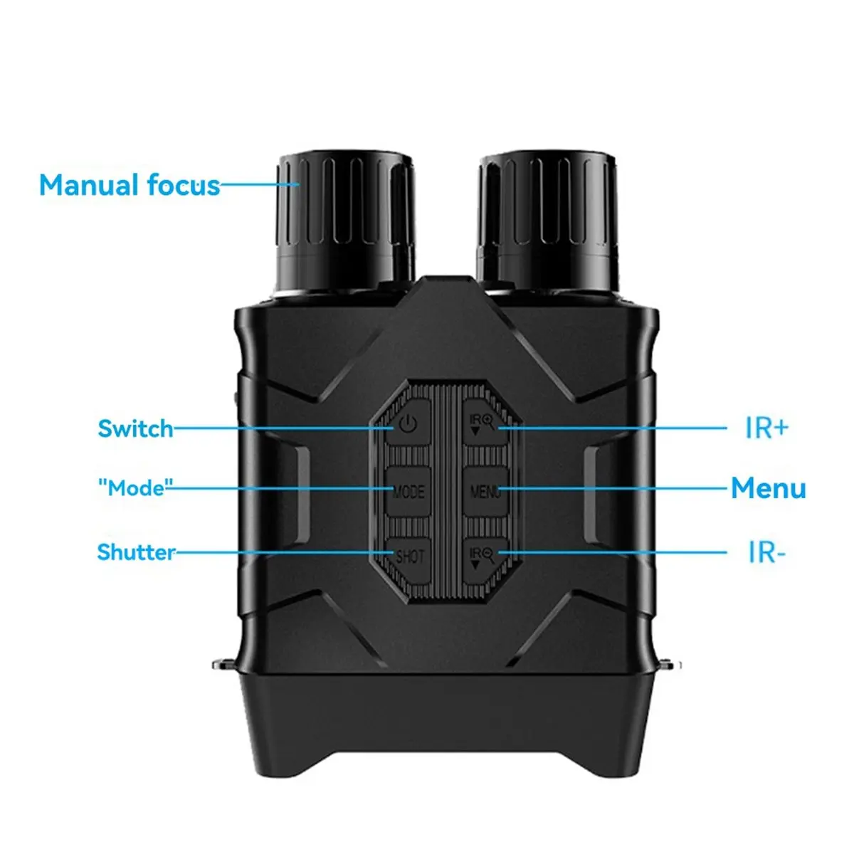 5K UHD WIFI Binocular Telescope Camera Professional Infrared Night Vision Binoculars for Hunting with 4 Inch Screen(US)