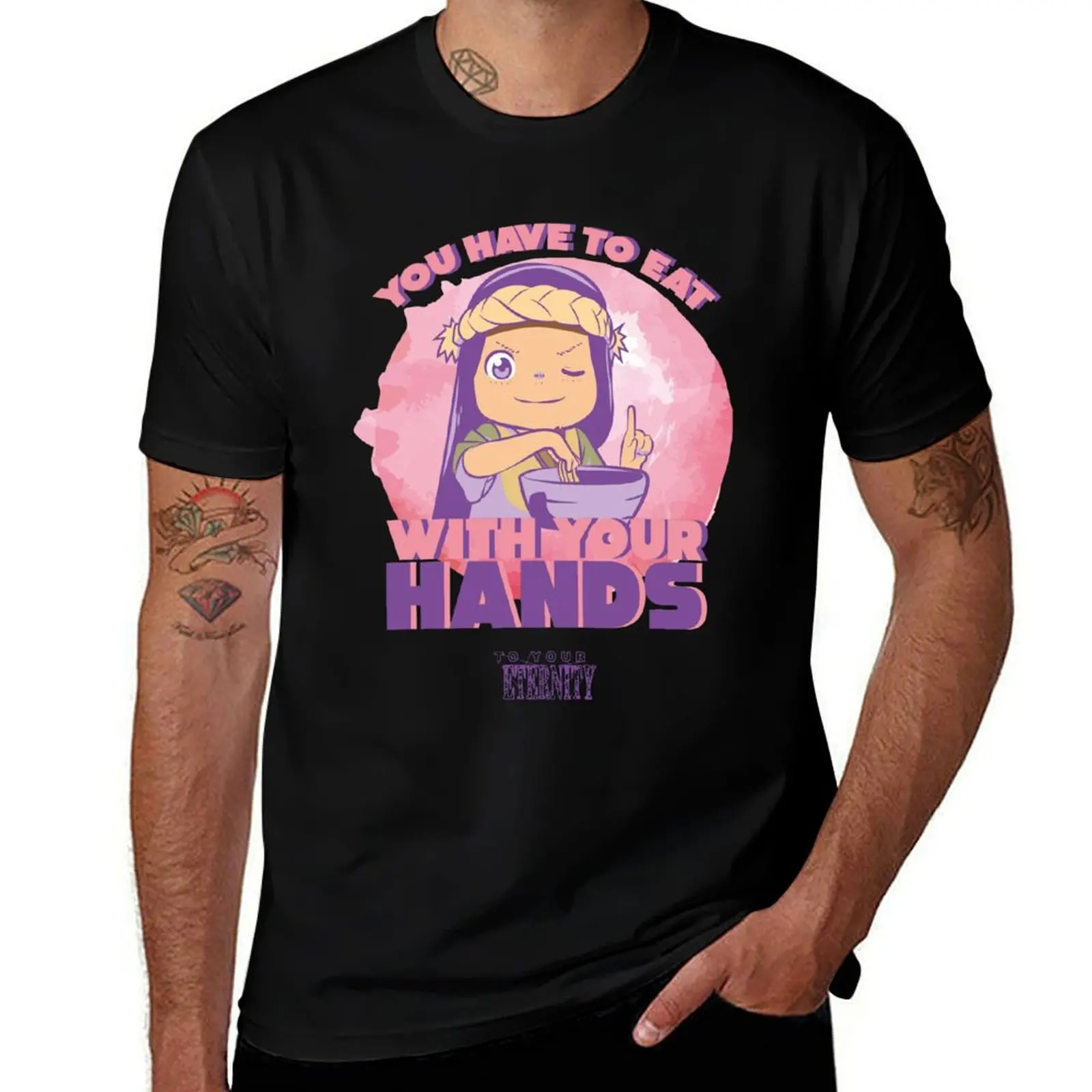 

TO YOUR ETERNITY: EAT WITH YOUR HANDS (BLACK) T-Shirt new edition graphic t shirts t shirts for men