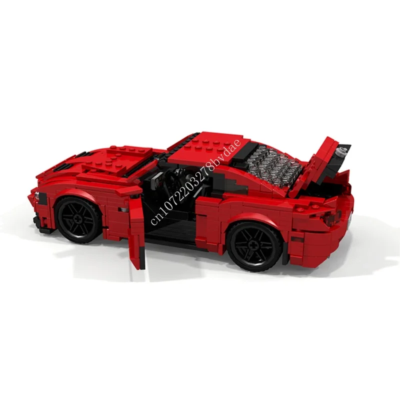 قوالب بناء نموذج MOC-Super Sportscar للأطفال ، أبطال السرعة ، محرك 3V8 ، GT ، الطوب ، DIY ، التجميع الإبداعي ، اللعب ، الهدايا ،