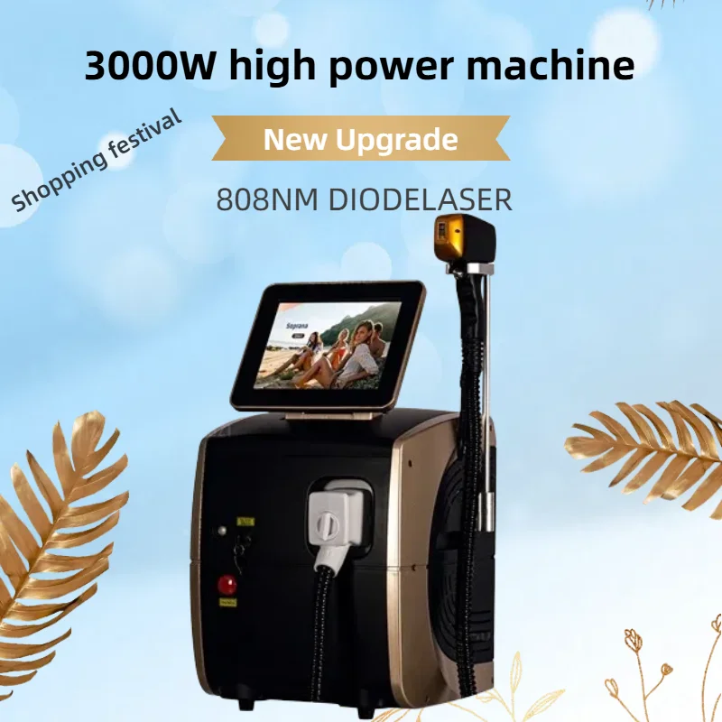 2025 Pro 755/808/1064nm Laser Hair Removal Machine, Permanent Results for All Skin Types, 3 Wavelength SHR Tech CE Certified