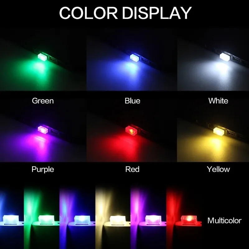 Universal Mini Atmosphere Lights Romantic USB Led Light Plug-In 5V Lamp Interior Ambient Lighting Car Accessories Home Decor