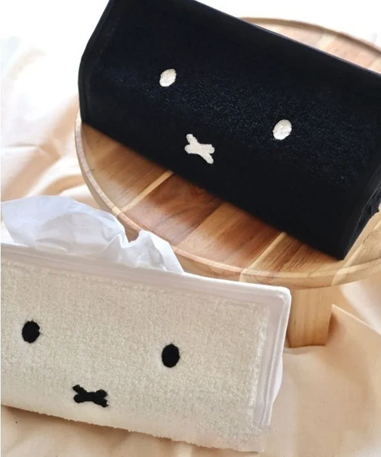 Kawaii Cartoon Miffy Kaninchen Papier Box Nette Wohnzimmer Desktop Tissue Box Kann Auto Tissue Tasche Weihnachten Geschenk Spielzeug