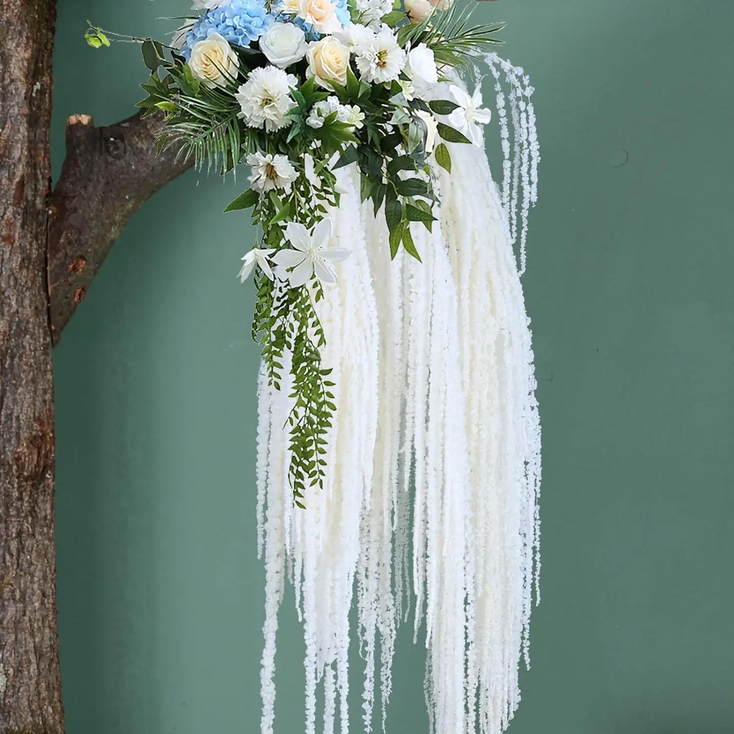 

5Pcs Real Preserved Amaranthus Hanging Wedding Flowers Dried Flowers for Wedding Arch Flowers, Wisteria Flowers Arrangement, Gar