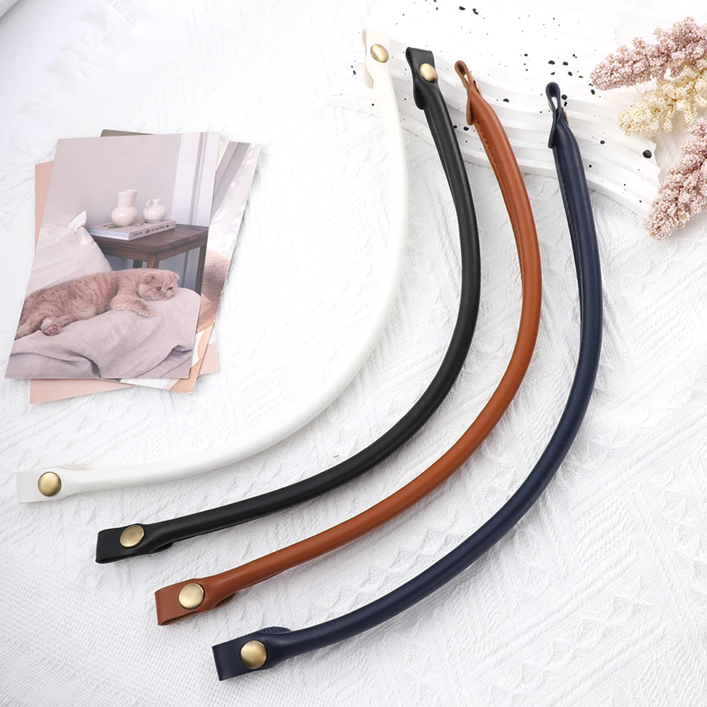 1PCS Bag Handles Replacement for Handbags Women Shoulder Bag Strap PU Leather Bags Belt Solid Color Clasp Accessories Handle