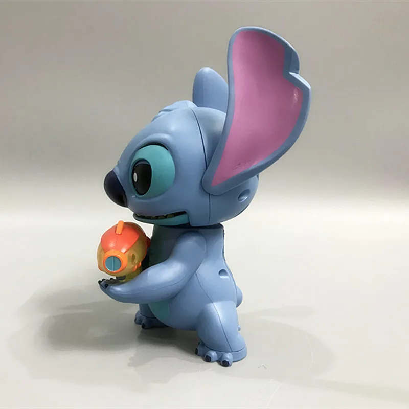 Disney Lilo&Stitch Model Toys Cartoon Anime Sound and Light Stitch Doll Action Figure Toy Desktop Ornament Boy Kawaii Gift