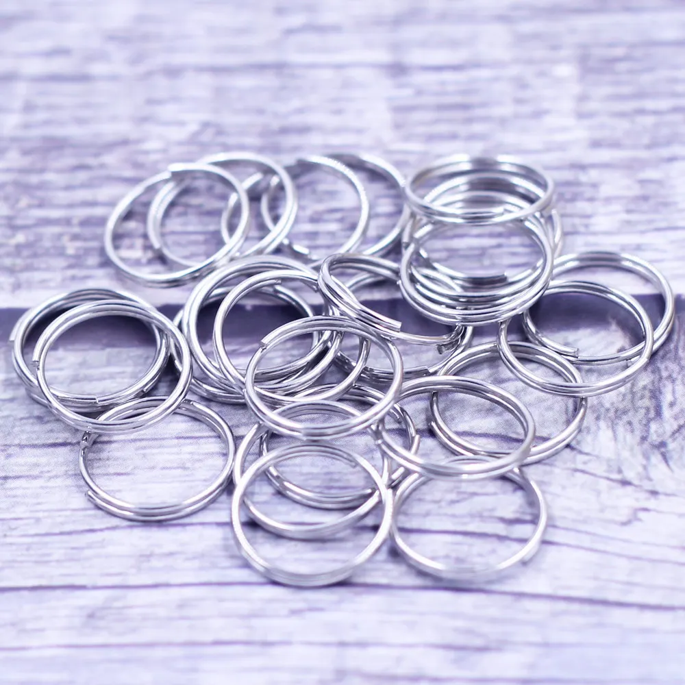 

200Pcs Silver Tone Double Loops Open Split Jump Rings Round Alloy 6mm
