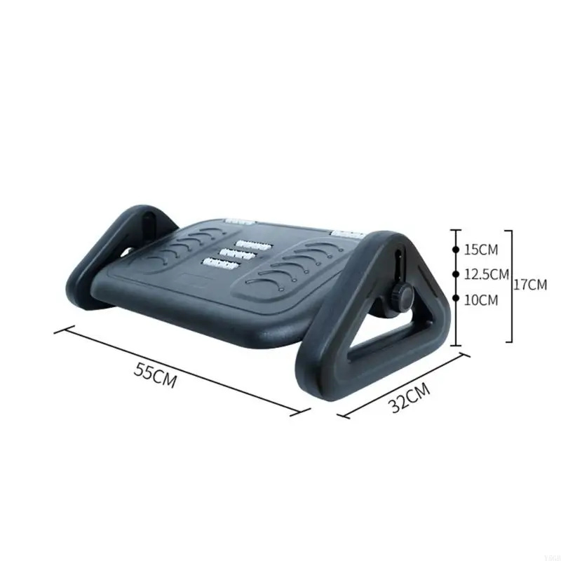 Foot Stool Including Constructed in Massage Casters and Ergonomic Plan for Ease at Work Y5GB
