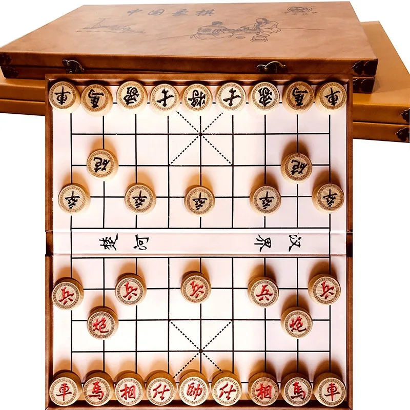 Wooden Luxury Chinese Chess Couple Games Portable Strategy Chinese Chess Carved Professional Ajedrez Chino Entertainment Toys