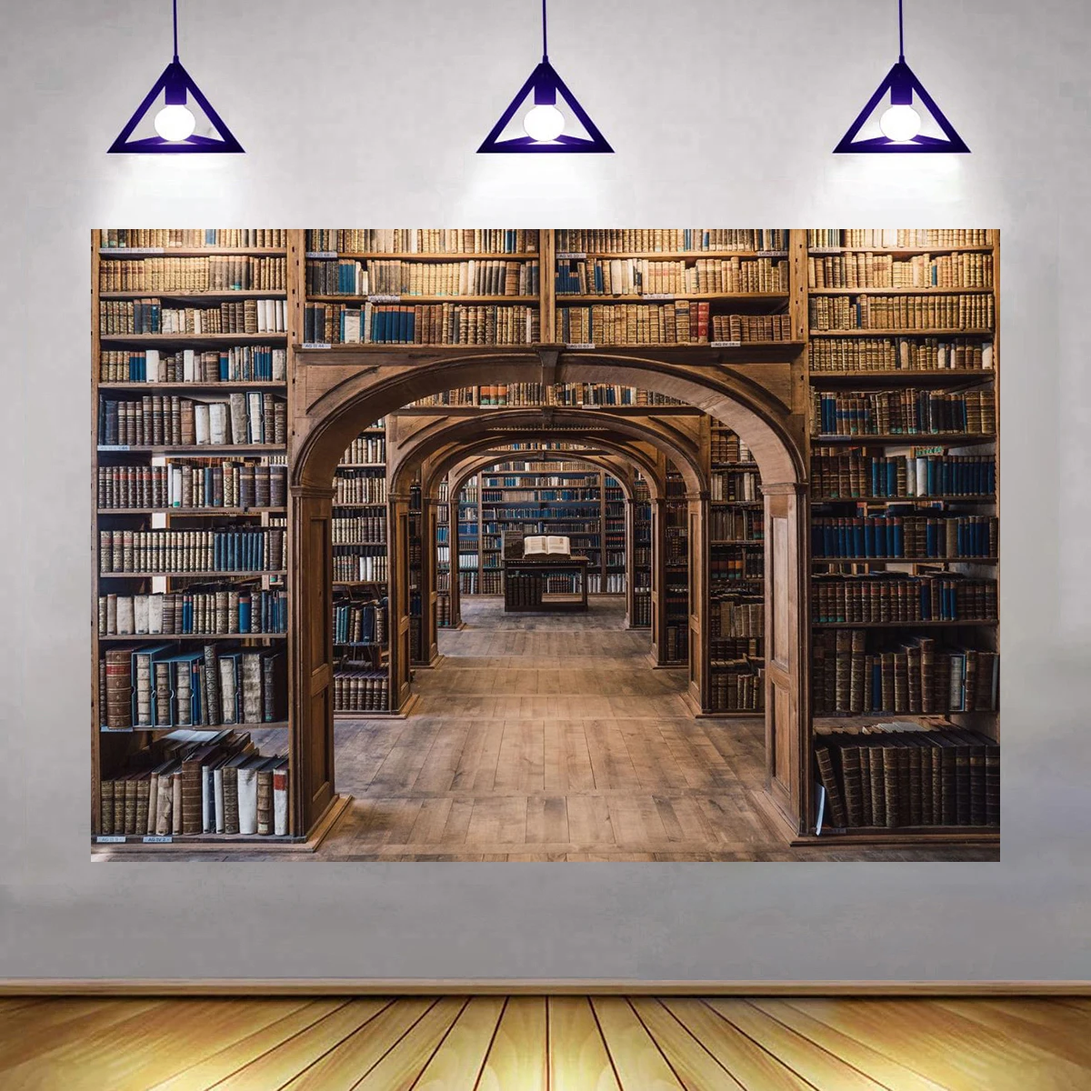 8x6ft Medieval Library Bookshelf Backdrop Fabric Classic Old Racks Vintage Photography Background Bookcase Dress Up Party Banner