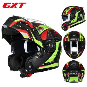 GXT Flip Up Motorcycle Helmet Double Lens Off-road Racing Helmet Large Size Cascos Para Moto Capacete Motocross Casco Moto DOT