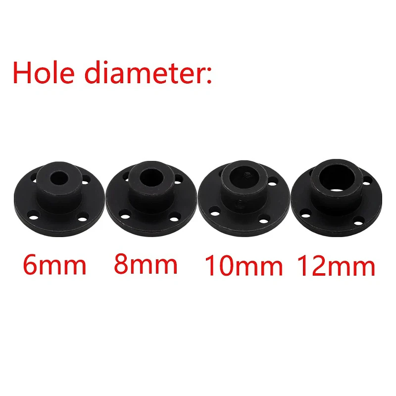 6mm 8mm 10mm 12mm Black 45# Steel Rigid Flange Coupling Motor Flange Guide Shaft Coupler Power Transmission Parts Hardware