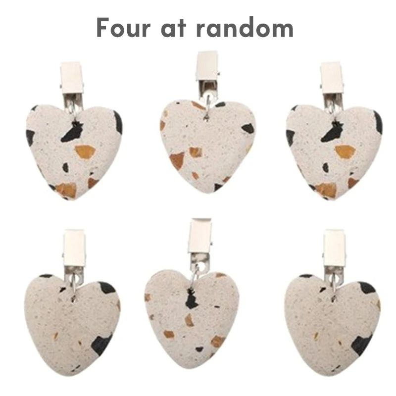 4Pcs Tablecloth Weights Clips Heart Tablecloth Pendants Table Clips for Home Drop shipping