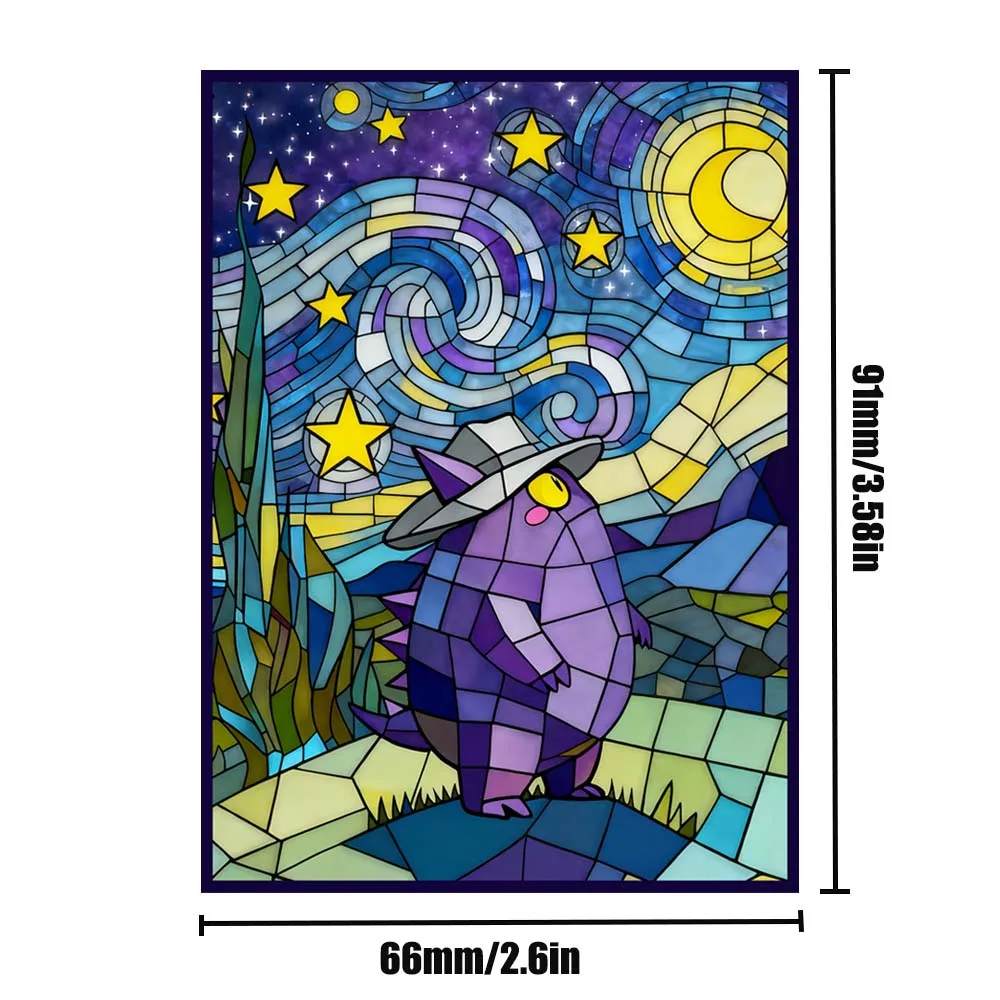 ซองใส่การ์ดโฮโลแกรมลายเกนการ์ PKM ขนาด 66x91 มม. 60 ชิ้น ขนาดมาตรฐาน สำหรับการ์ดเกม MTG/PTCG ของขวัญ