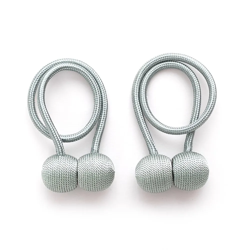 2PCS Curtain Tiebacks, a Pair Set, Including Tie Ropes, Curtain Buckles, Ring Buckles, Ropes, New Style with Magnetic Attraction