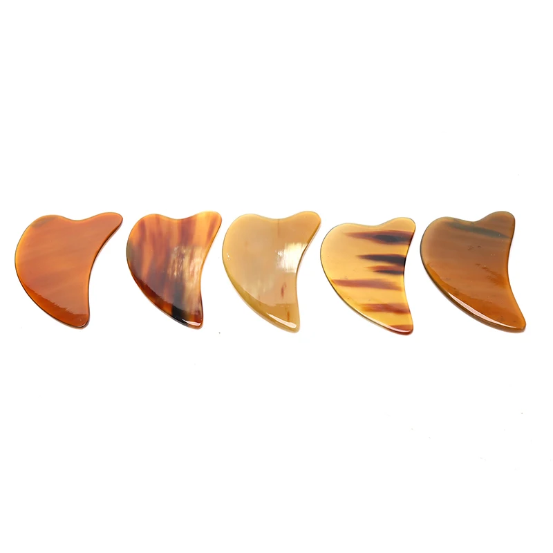 Natural Ox Horn Gua Sha Board Gouache Scraper Face Massager Facial Lift Scraping