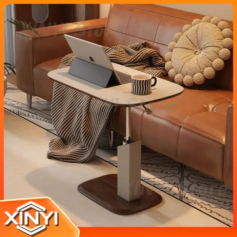 Rotating Lifting Side Table for Bed Sofa Living Room Coffee Table Small Household Light Luxury Leisure Computer Desk for Home