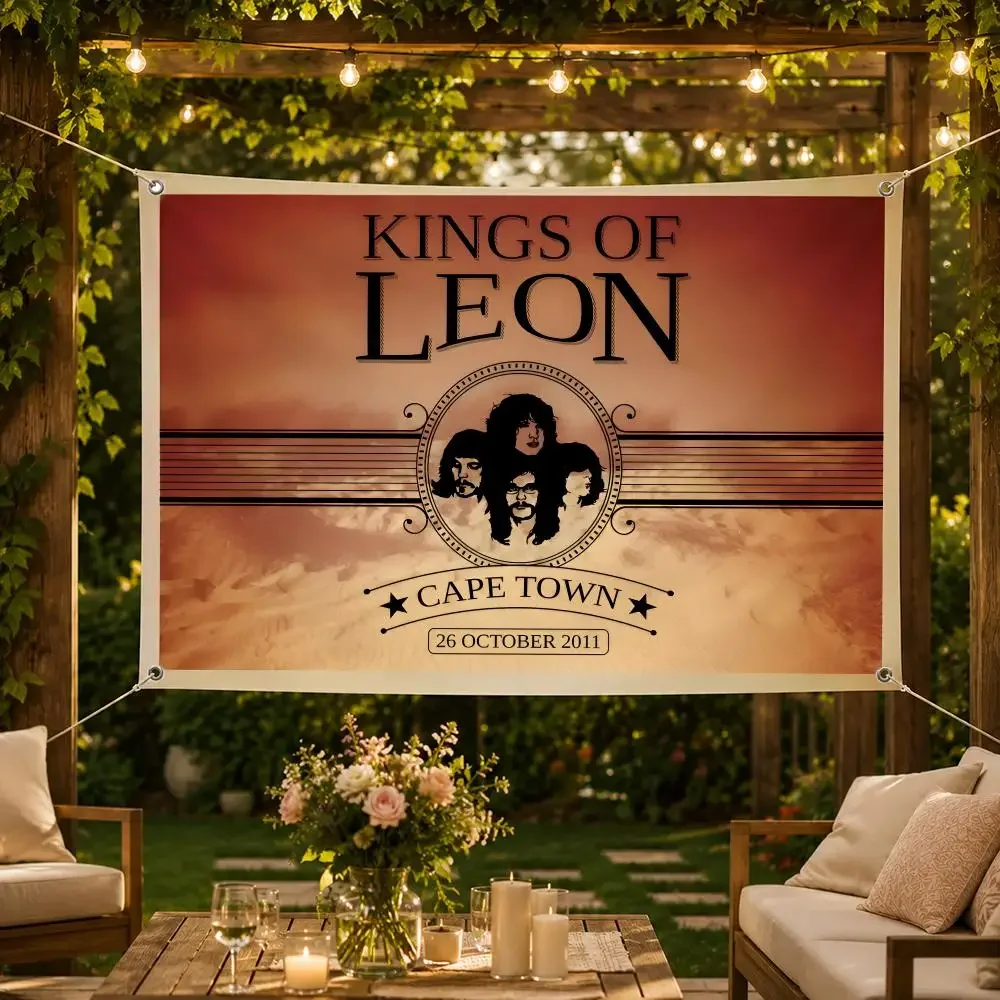Rock Band K-Kings of LeonS Flags Washable Fade-Resistant Flag HD Print Lightweight Durable Indoor/Outdoor